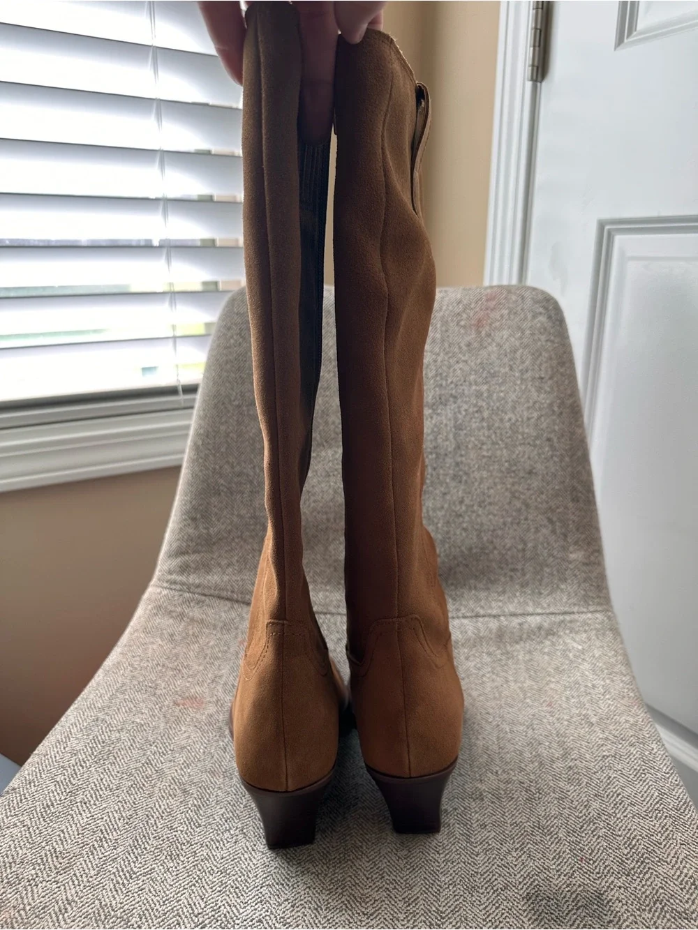 Dolce Vita Ramsay Light Brown Suede Western Boots